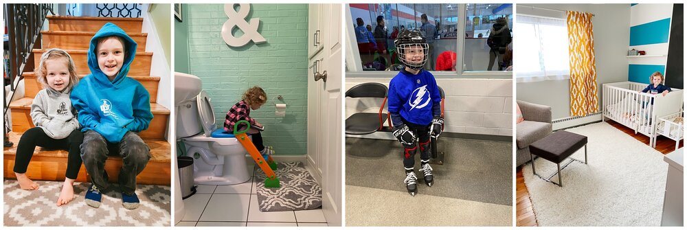  Jonathan started really progressing in his learn to skate class, we started planning the girls room remodel, and Verona told me she wanted to start going on the big girl potty. (But I wasn’t quite ready) 