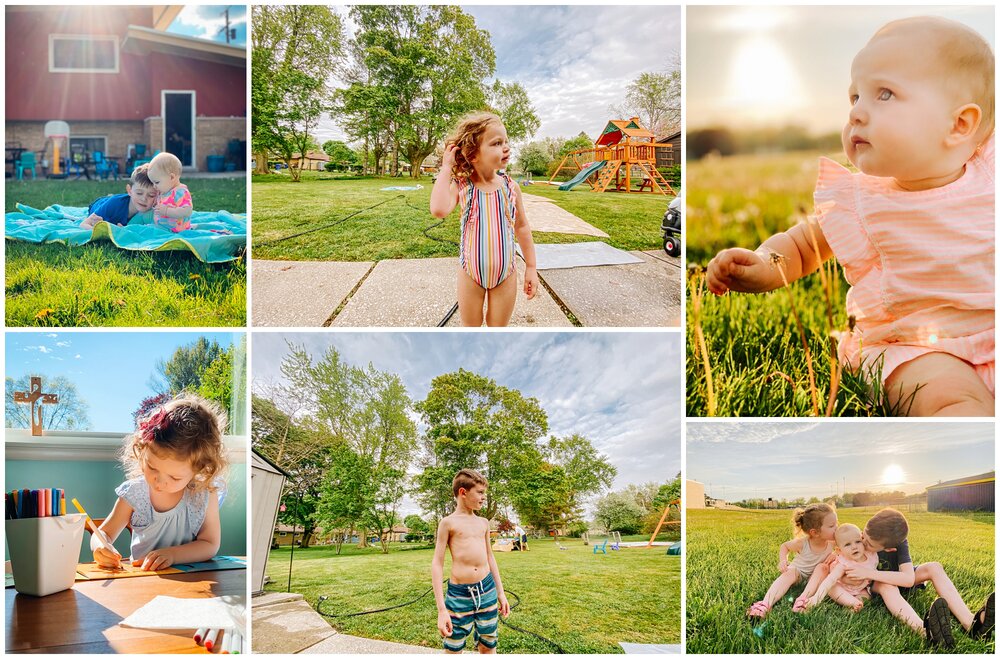  We really really learned to love our backyard. Slip n slide, and enjoying the sun.  