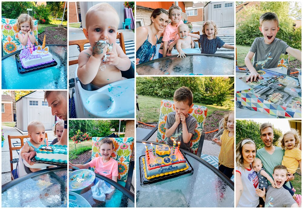  July came and brought birthday’s for all three babies. Verona turned 3, Vivienne turned 1 &amp; Jonathan turned 6. 