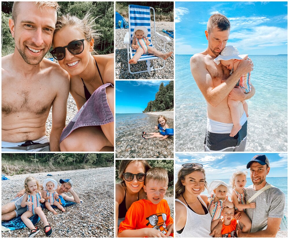  Also LOTS of beach time at our very secluded favorite beach along the shore of Lake Michigan. 