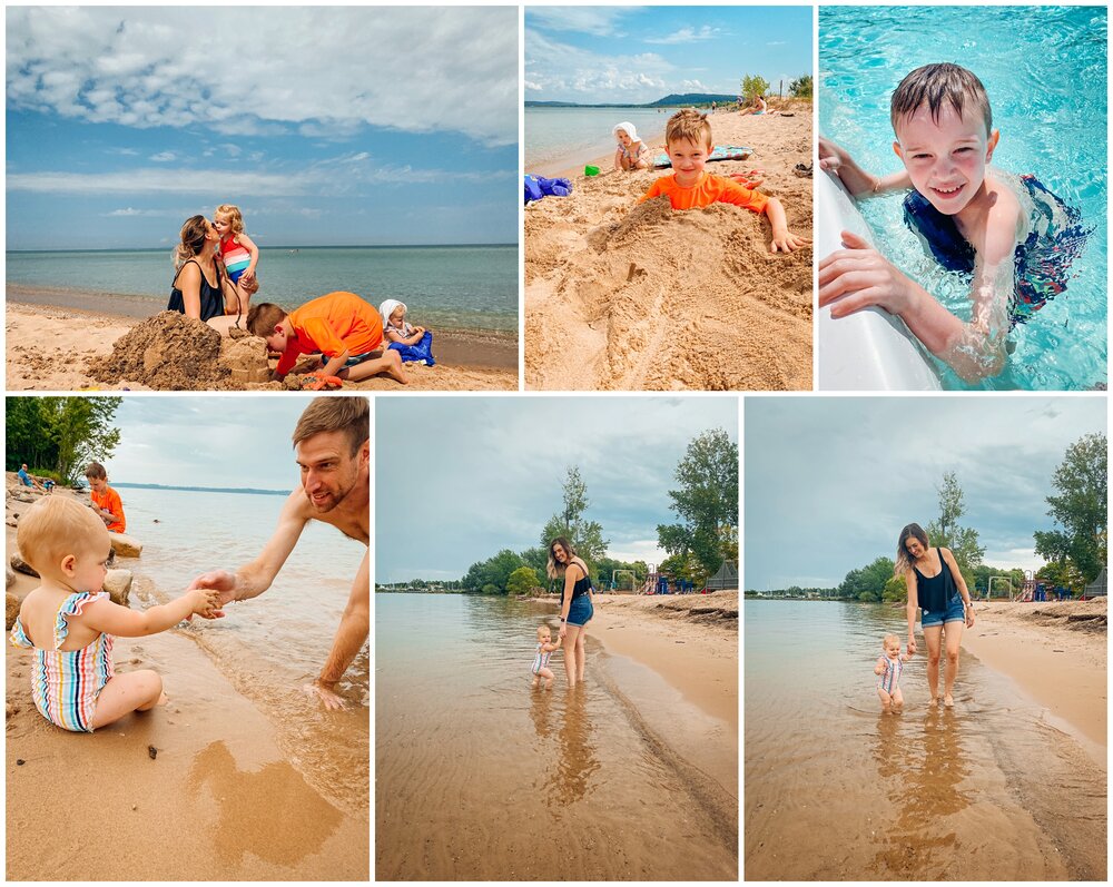  We were able to make it back up north for one final weekend in Traverse City for more beach time. I can’t even begin to explain how special this time with our kids was at the beach.  