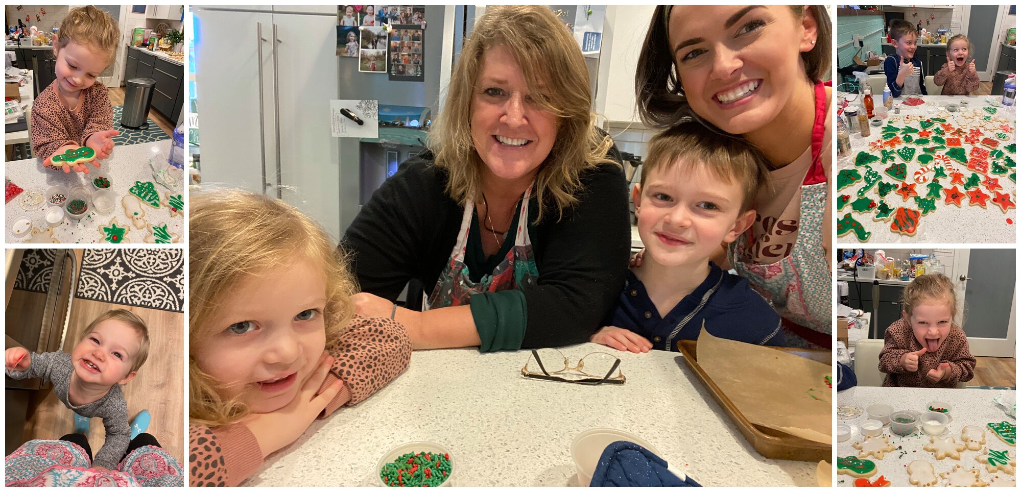  Once everyone felt better we made Christmas cookies with grandma!  