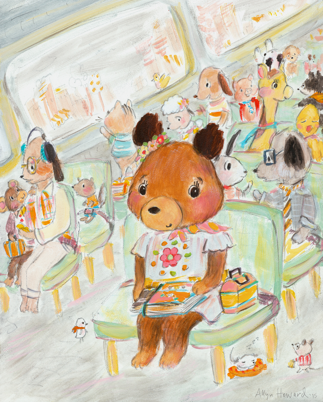 I like this bear. She's making her way into a little story. Look forward to seeing where she goes... Thanks for stopping by. Have a great sunny weekend! xo, A