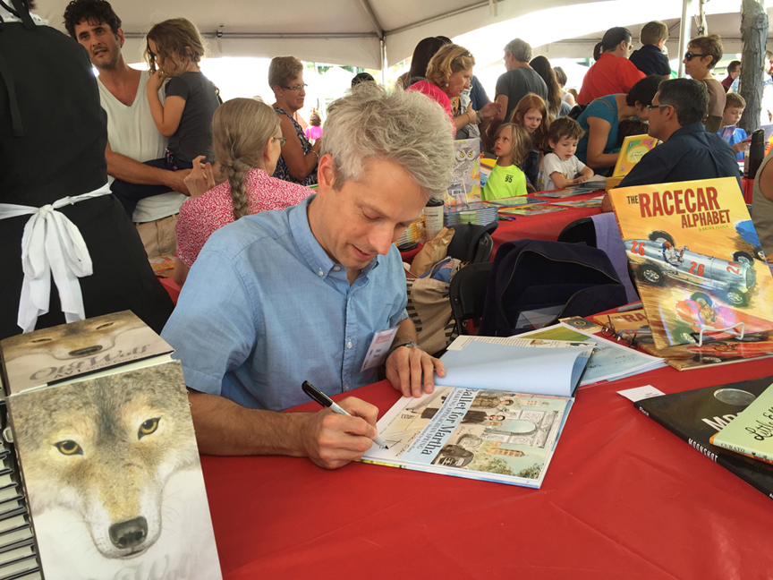 Brian Floca signs "Ballet for Martha"