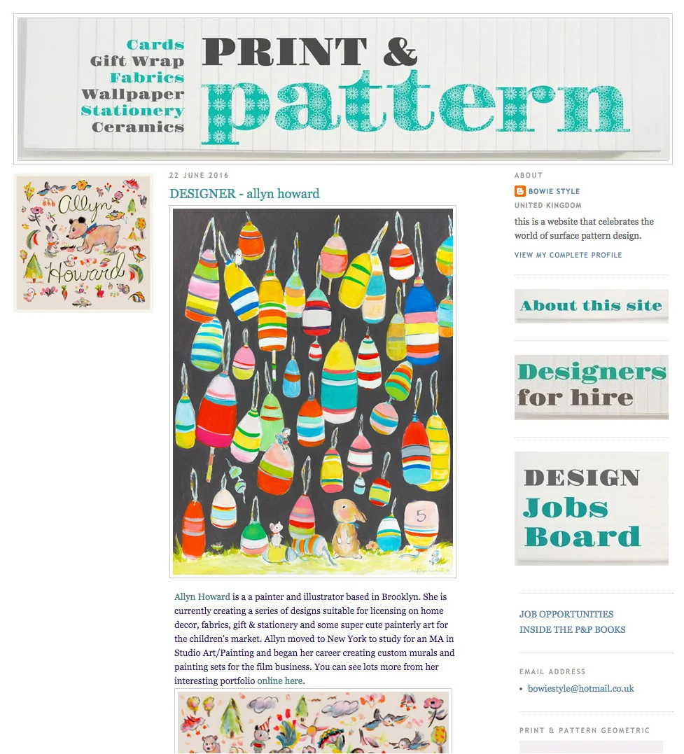  This is a screenshot, visit Print & Pattern to see the selected pieces.