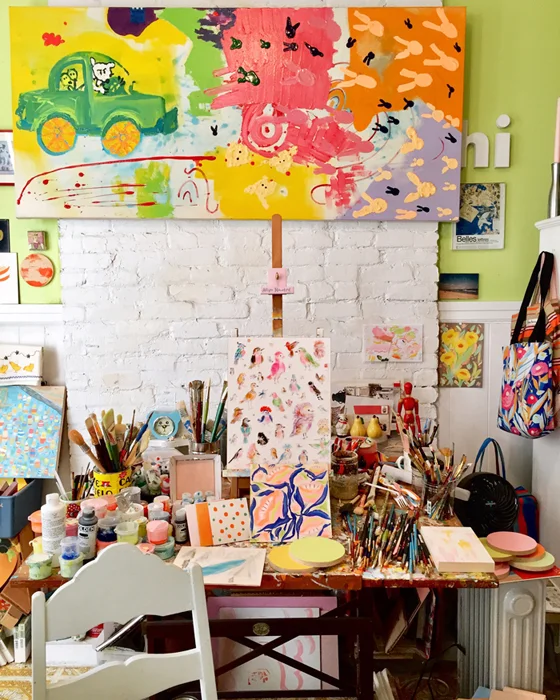 Allyn_Howard_studio_birds-easel.jpg