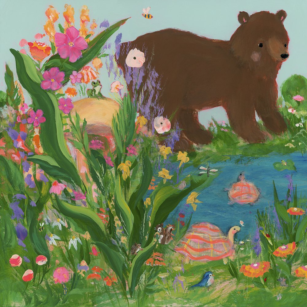 Mama Bear at duck pond Print — Allyn Howard