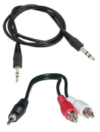 3.5mm to 3.5mm (top), 3.5mm to RCA (bottom)
