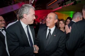 Fabian Koss and Mexican President Calderon