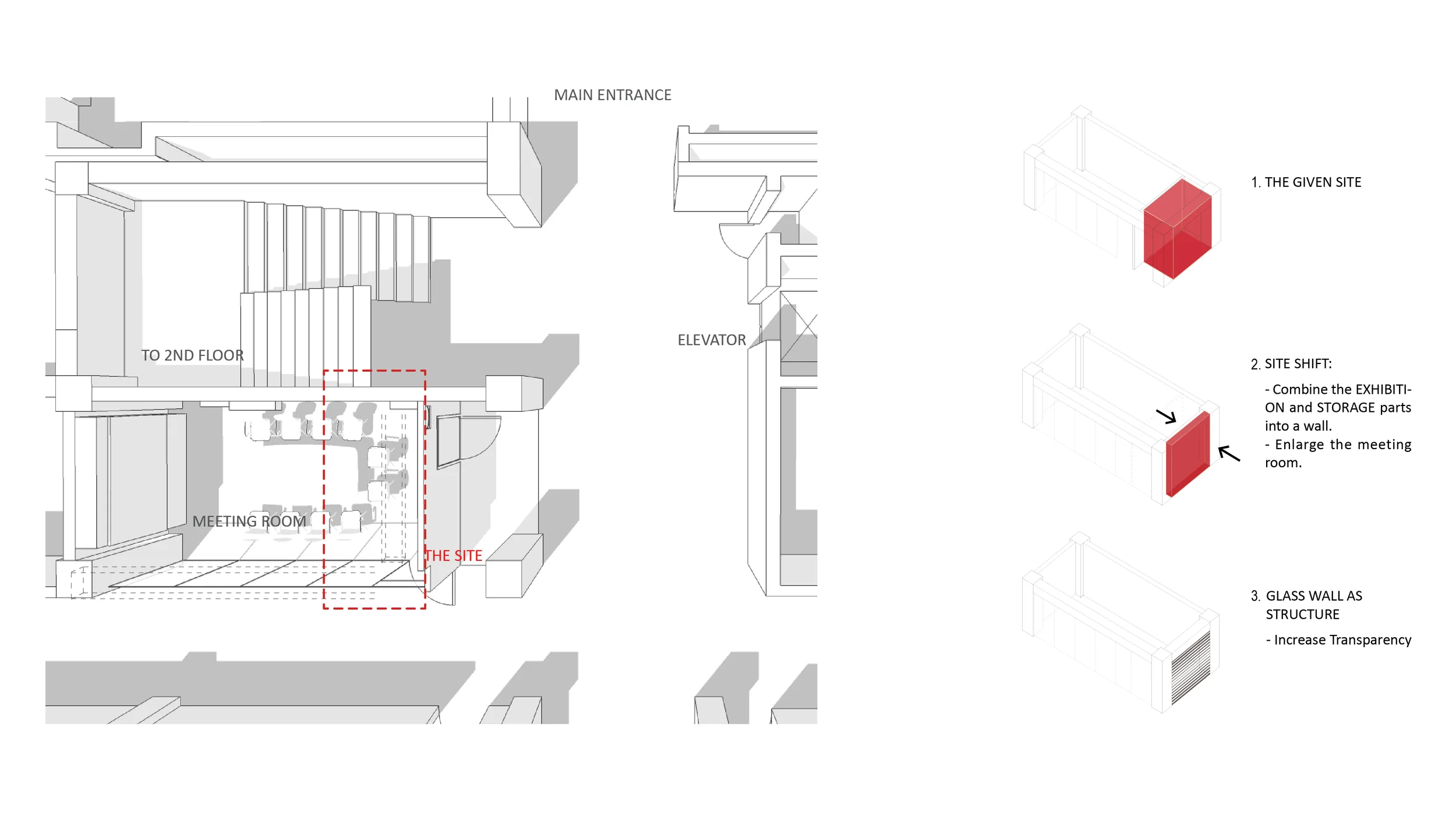 It’s a design-build project located in the lobby space of an architecture school. Within a space of just 37sqm, it accommodates a storage and display system of material samples, at the same time enhance the function of an existing meeting room next door.