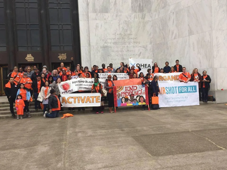CIO members lobbying at the Oregon State Capitol. 