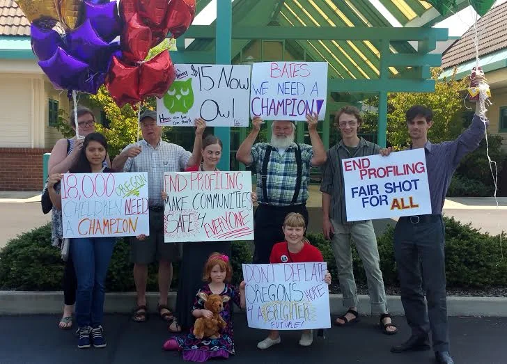 Oregon Action members rallying for a fair shot!