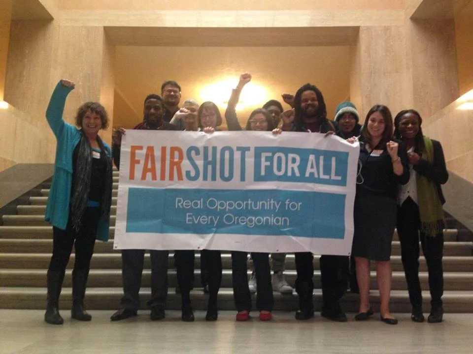 Urban League members supporting Ban the Box at the Oregon State Capitol. 
