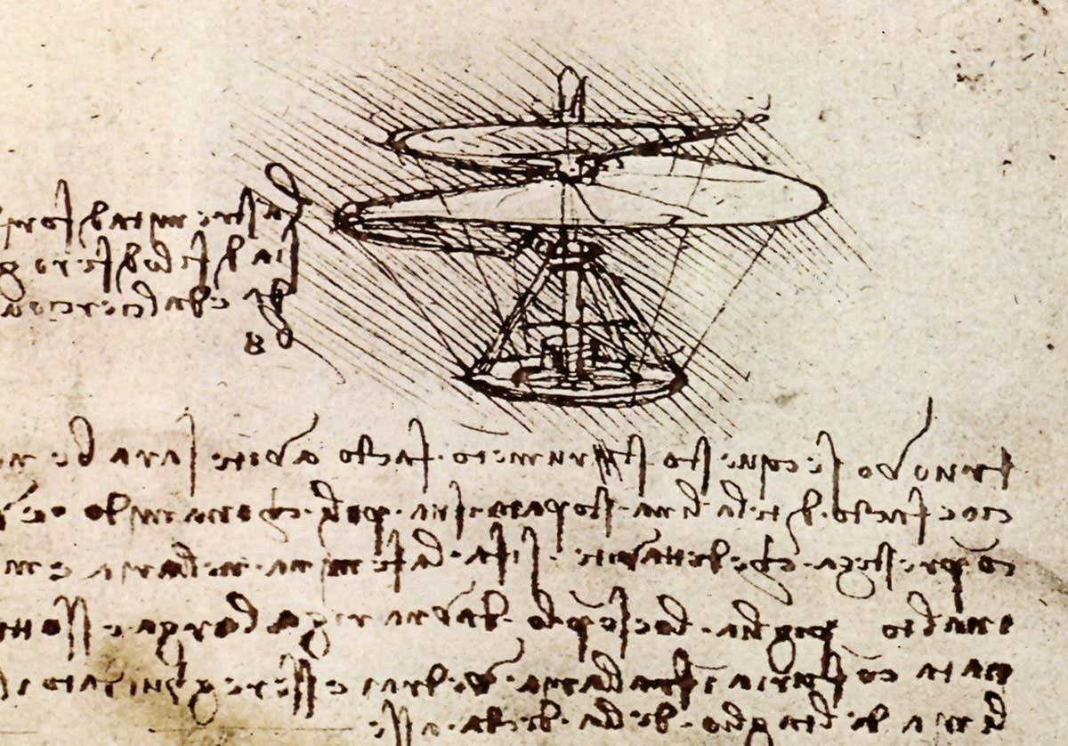 da Vinci's aerial screw
