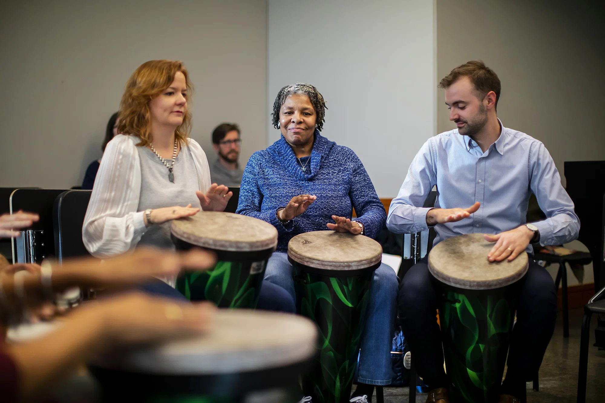 A Creative Expression Through Music drum circle. Photo by Eric Sucar/Penn University Communications.