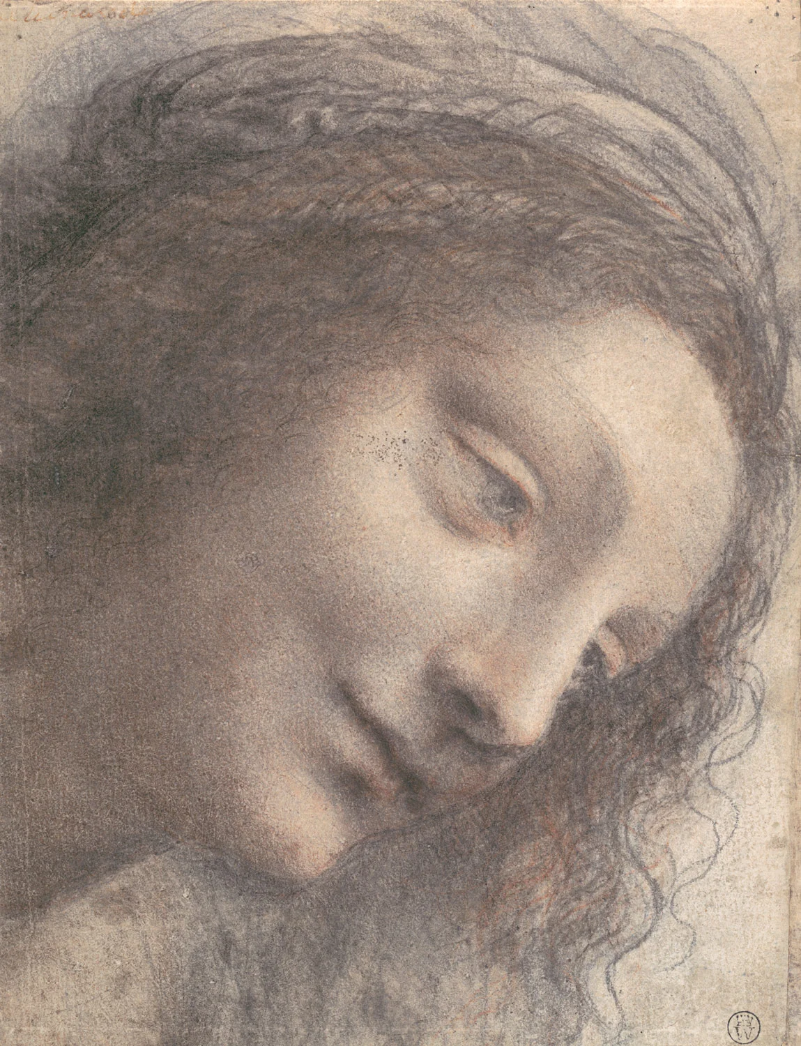Leonardo da Vinci charcoal drawing Image via The MET