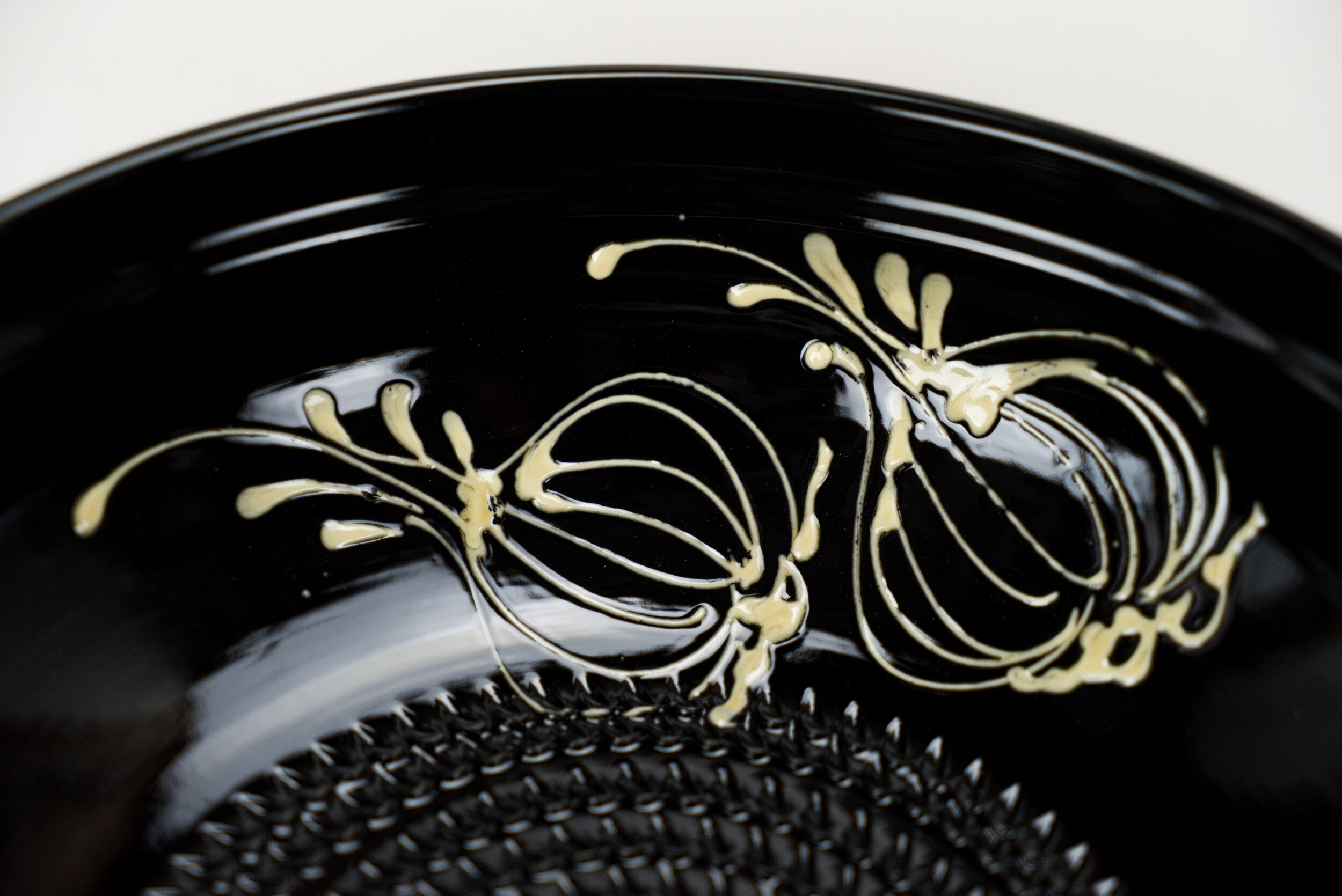 large black rasp bowl ceramic grater from spain