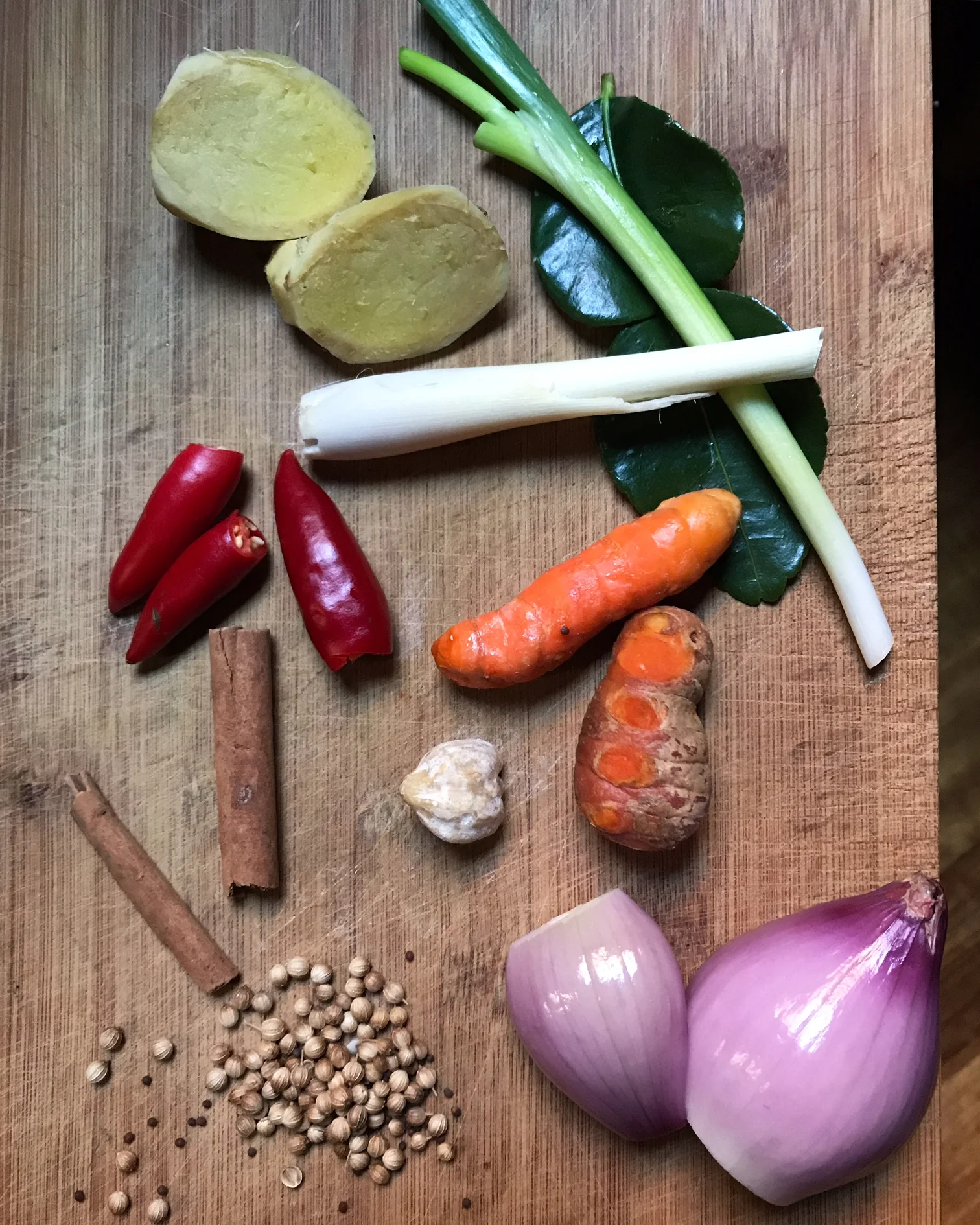 Beef Rendang mise en place
