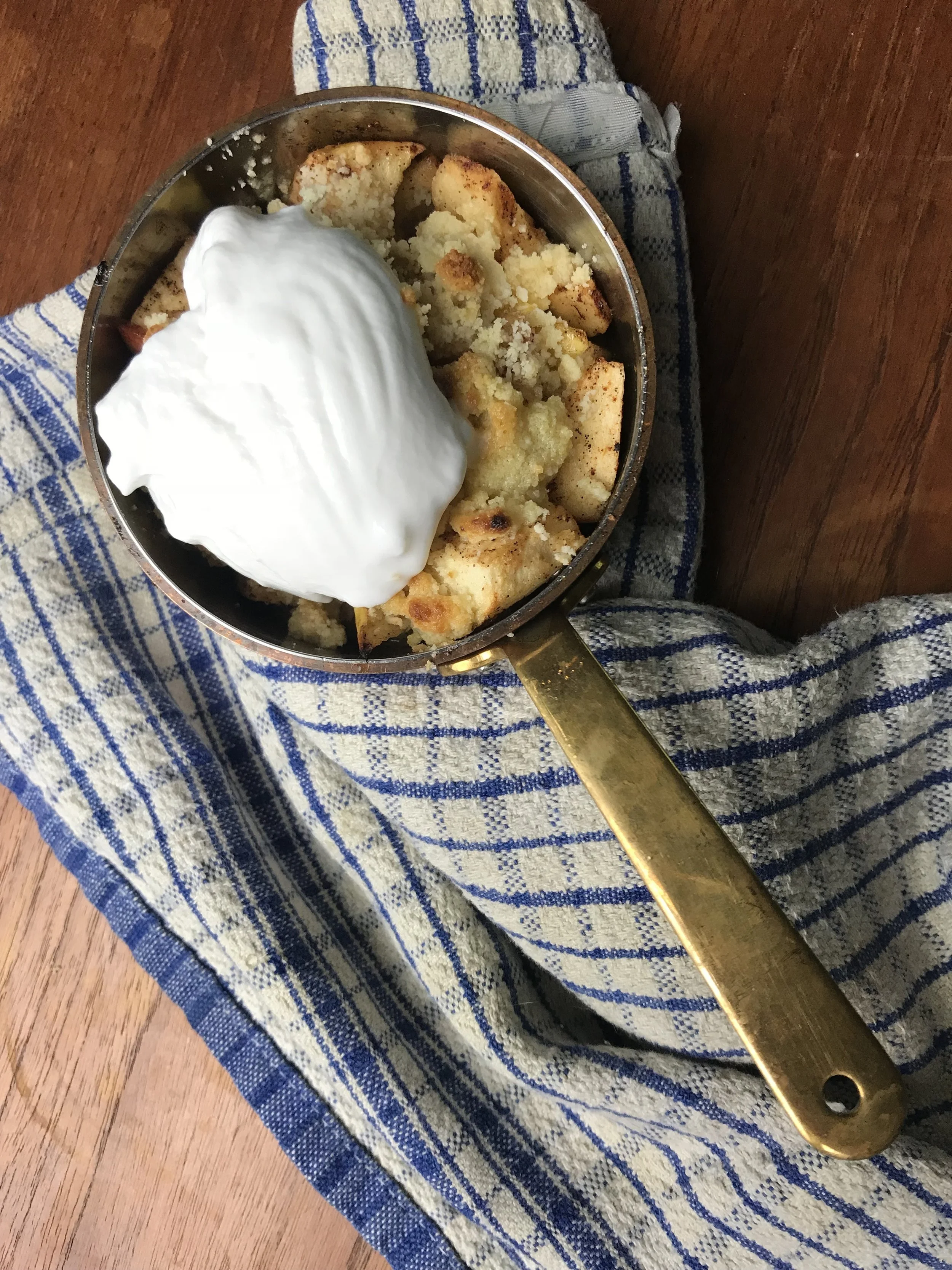 Super Fast Apple Crumble For One