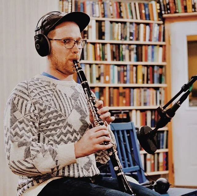 Nick - friend, father, husband, musician, painter, old soul, oak tree. Nick has been a friend and brother for many years and we have experienced much together. I can't exactly remember how the idea came about to record at the cabin he had built together with his dad, Frank, but we will forever be indebted to him and his family for opening up their space for us to create this record. We had the pleasure of having Nick down at the cabin with us for a day during our time there. He laid down some beautiful clarinet, accordion, violin and guitar and then sat at the fire with us as the light faded in the evening sky. Quite simply, this record might not even exist without our good friend, Nick.
.
Nick writes and records music under the moniker, Saint Tall. You can find his beautiful ep "In the Everything" here (produced with Eric): https://open.spotify.com/artist/01jWdZWgL7y7dgUQEo3iGE?si=jB0lFW2wRpOzL-rGkBdL0Q