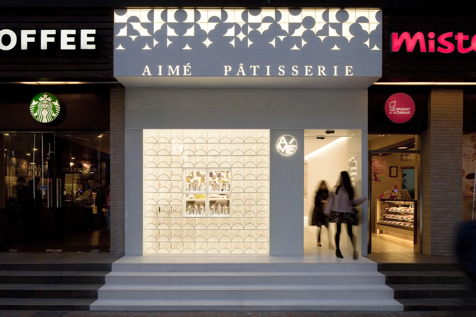 Storefront at night