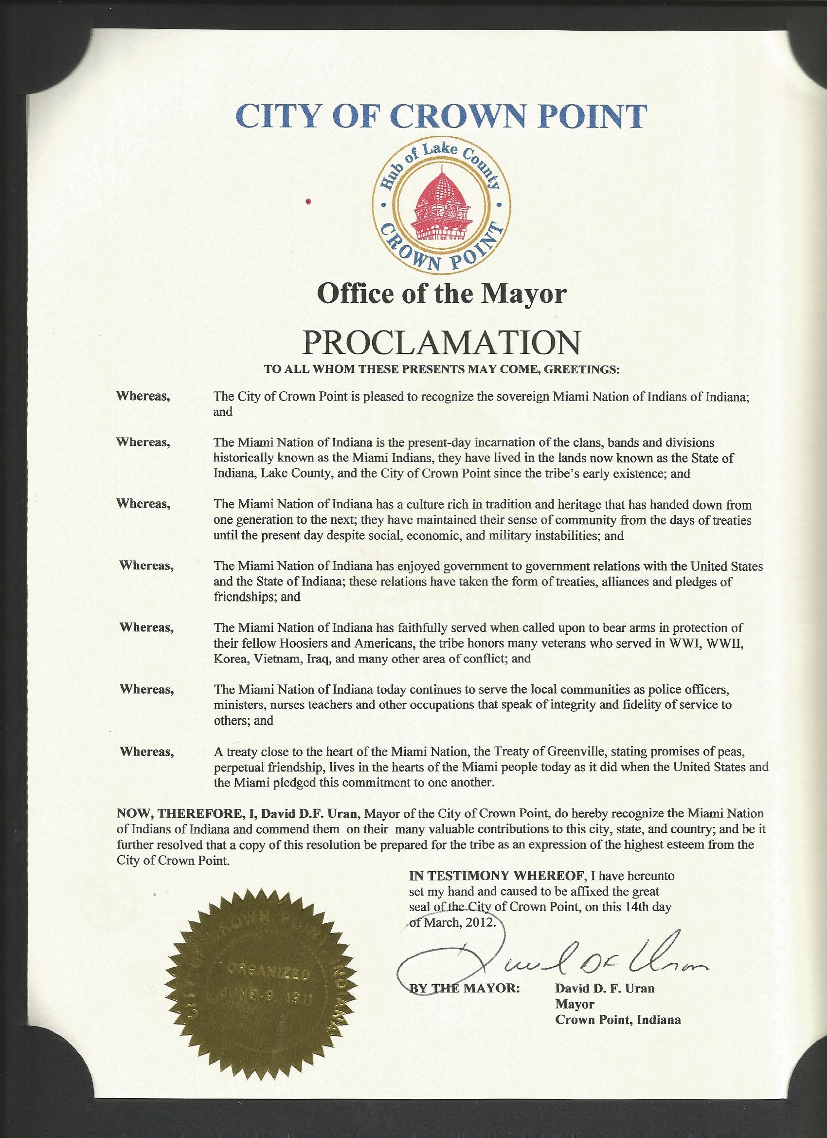 Proclamation City of Crown Point.jpg