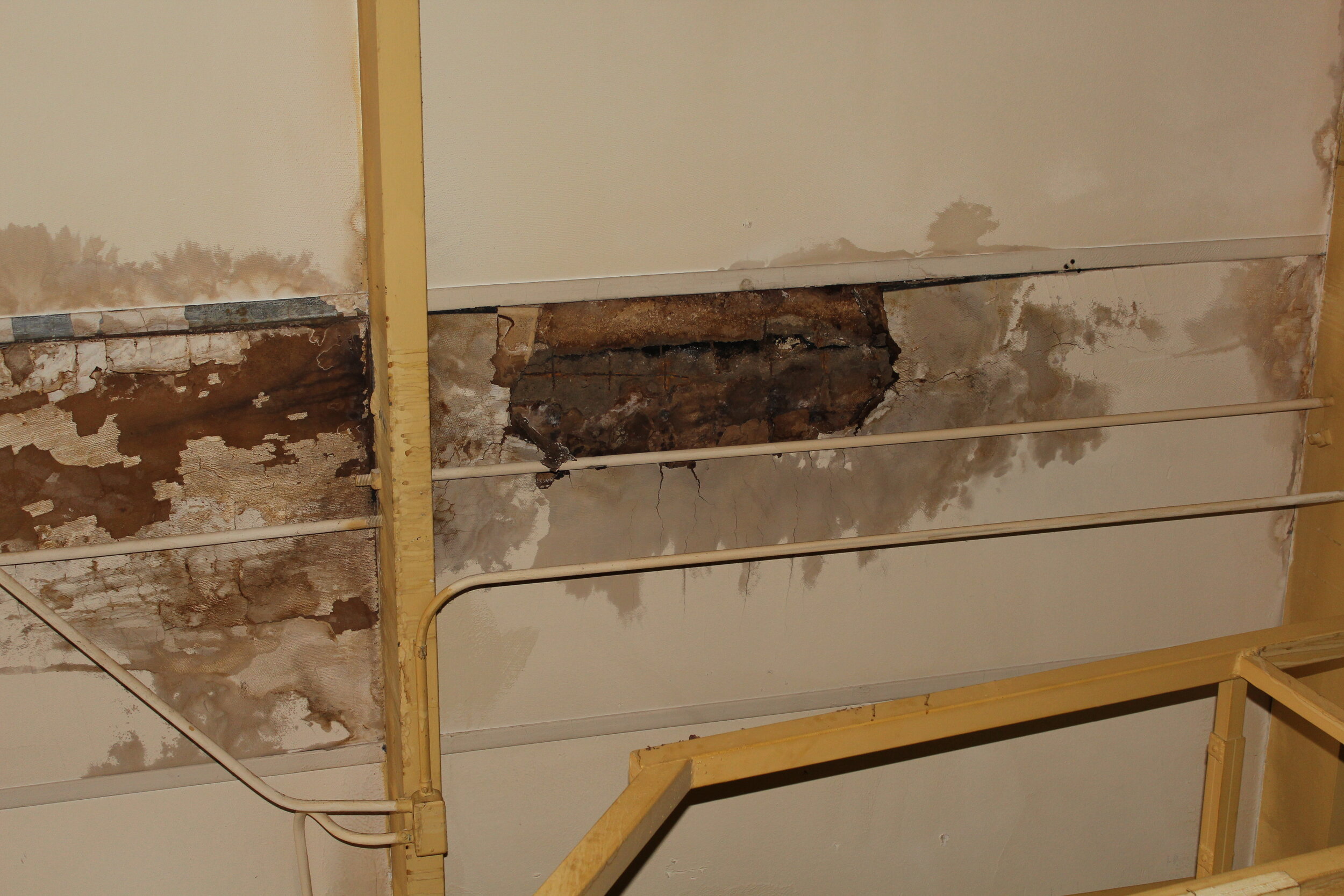 Interior Gym roof water damage.JPG