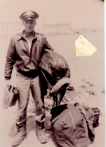 1st Lt Edward Hautman (pilot) with gear.