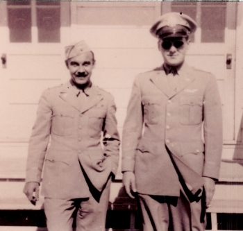 Left to right: John A. Friese, bombardier; Maynard L. Jones, navigator