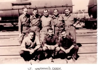 Back row, left to right: Maupin, Land; Tarbert; Waldron; Stidman (Not a final crew member Front row, left to right: Hautman; Snidow; Friese