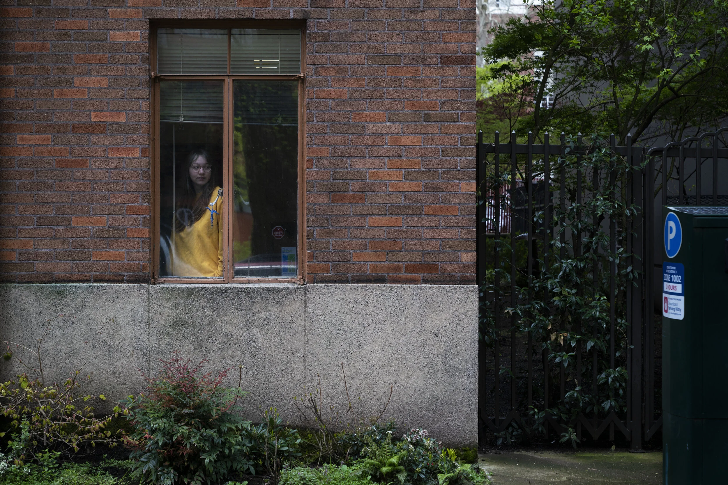  Grace Wolfe stands for a portrait in her apartment during OregonÕs stay home, stay safe order on April 3, 2020 in Portland, Oregon. 