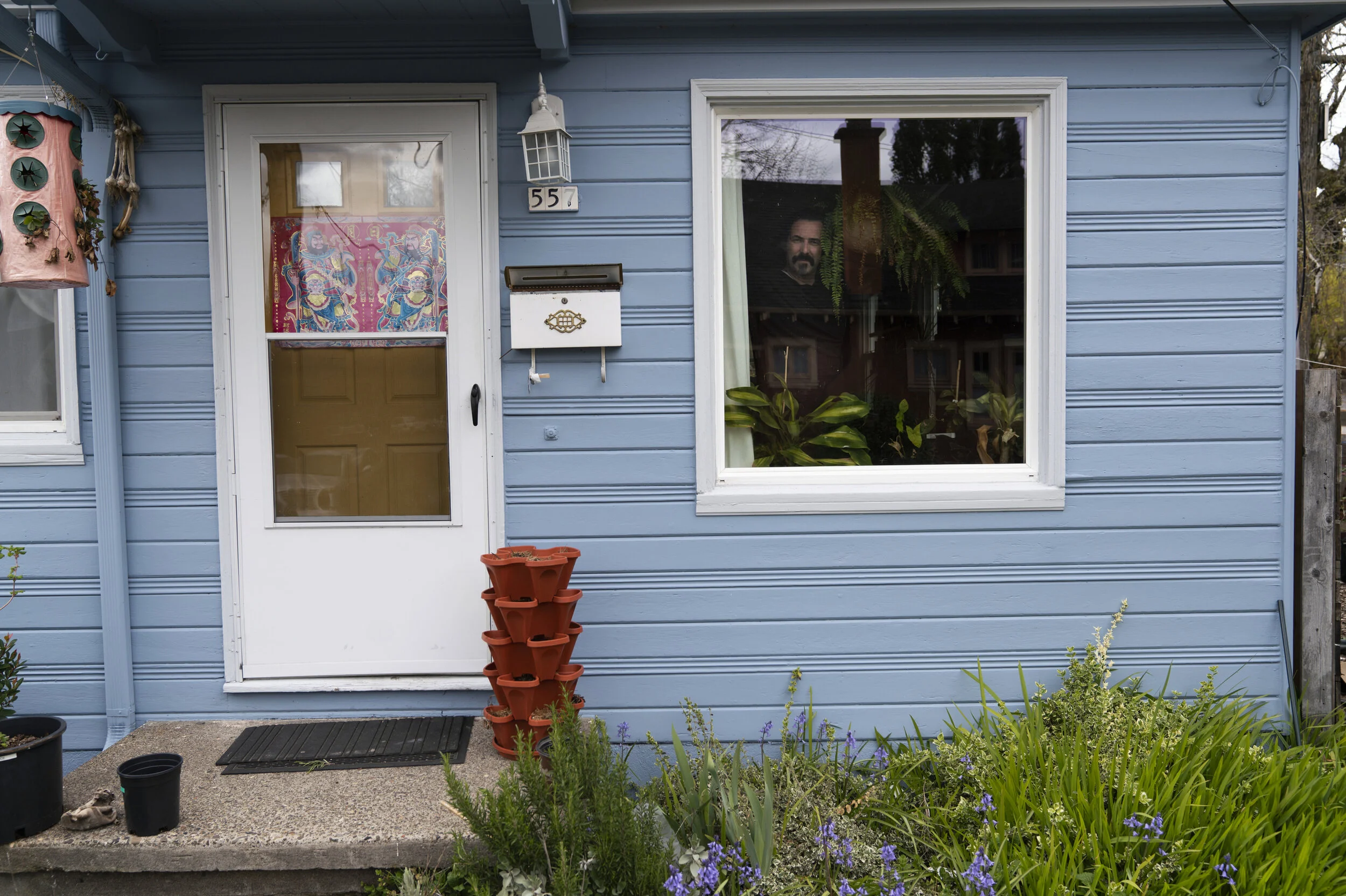  Drew DuBois sits for a portrait in his home during OregonÕs stay home, stay safe order on April 3, 2020 in Portland, Oregon. 