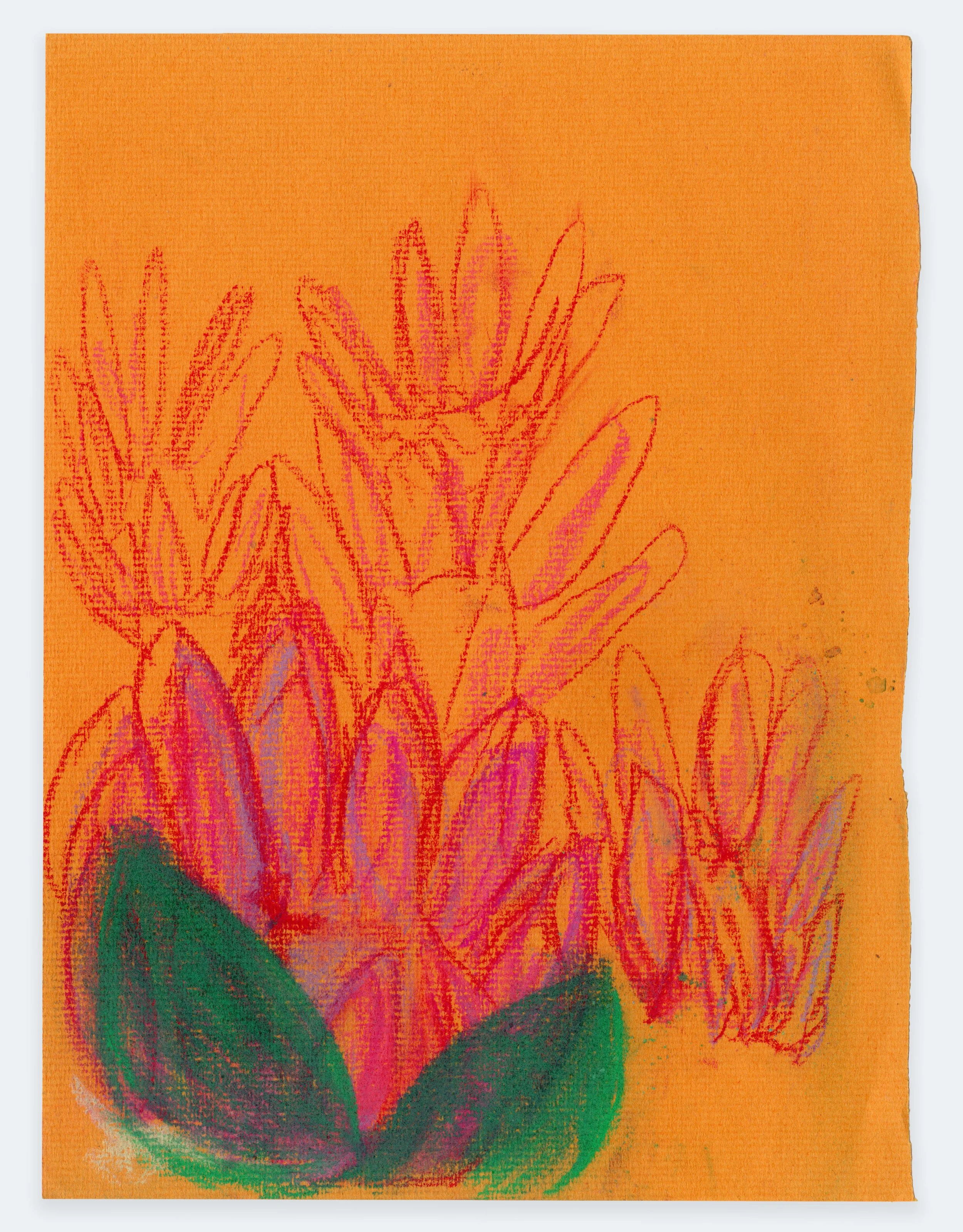 Peony in Yellow 1, 2022 | pastel on paper, 8.25" x 6.25"