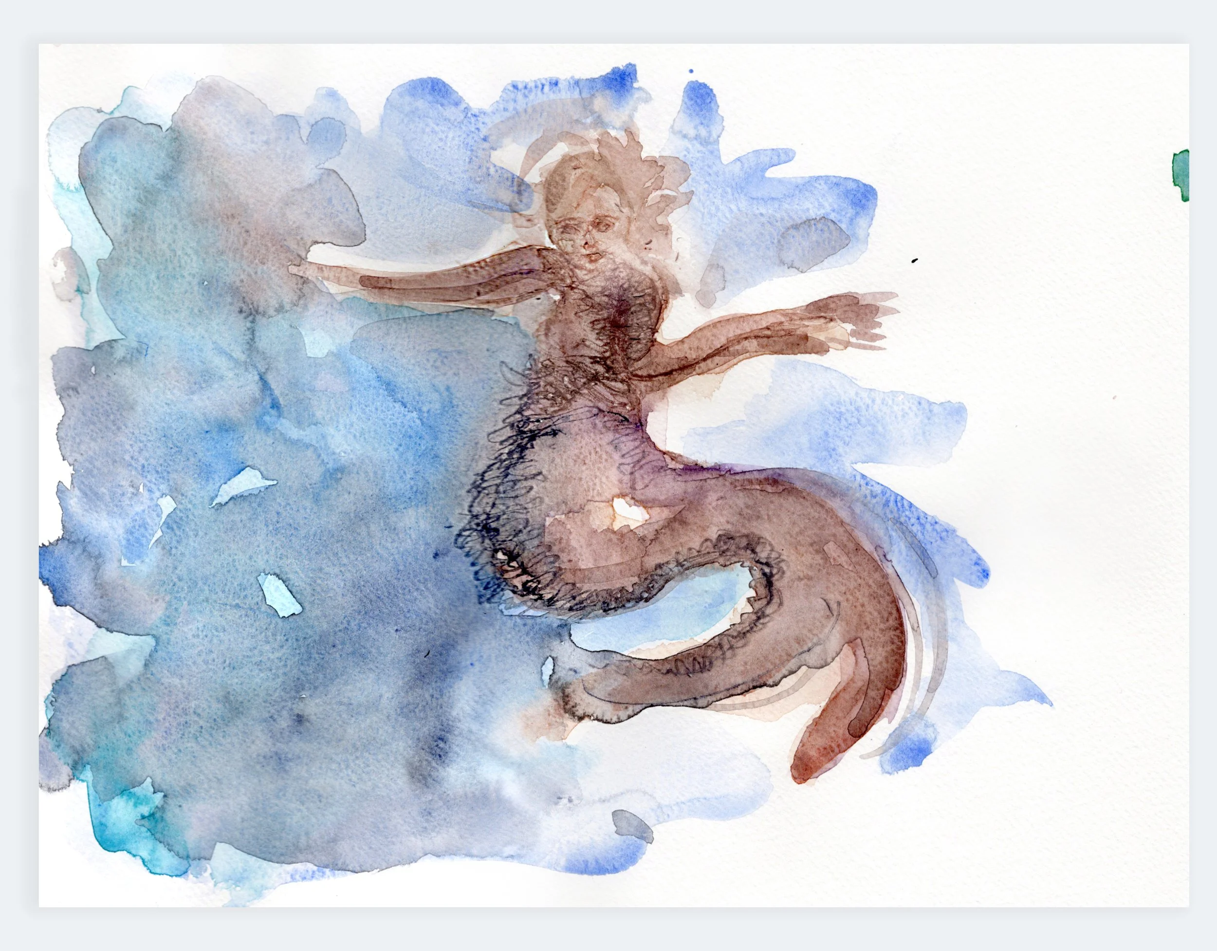 Mirrors, 2024 | watercolor on paper, 9" x 12"