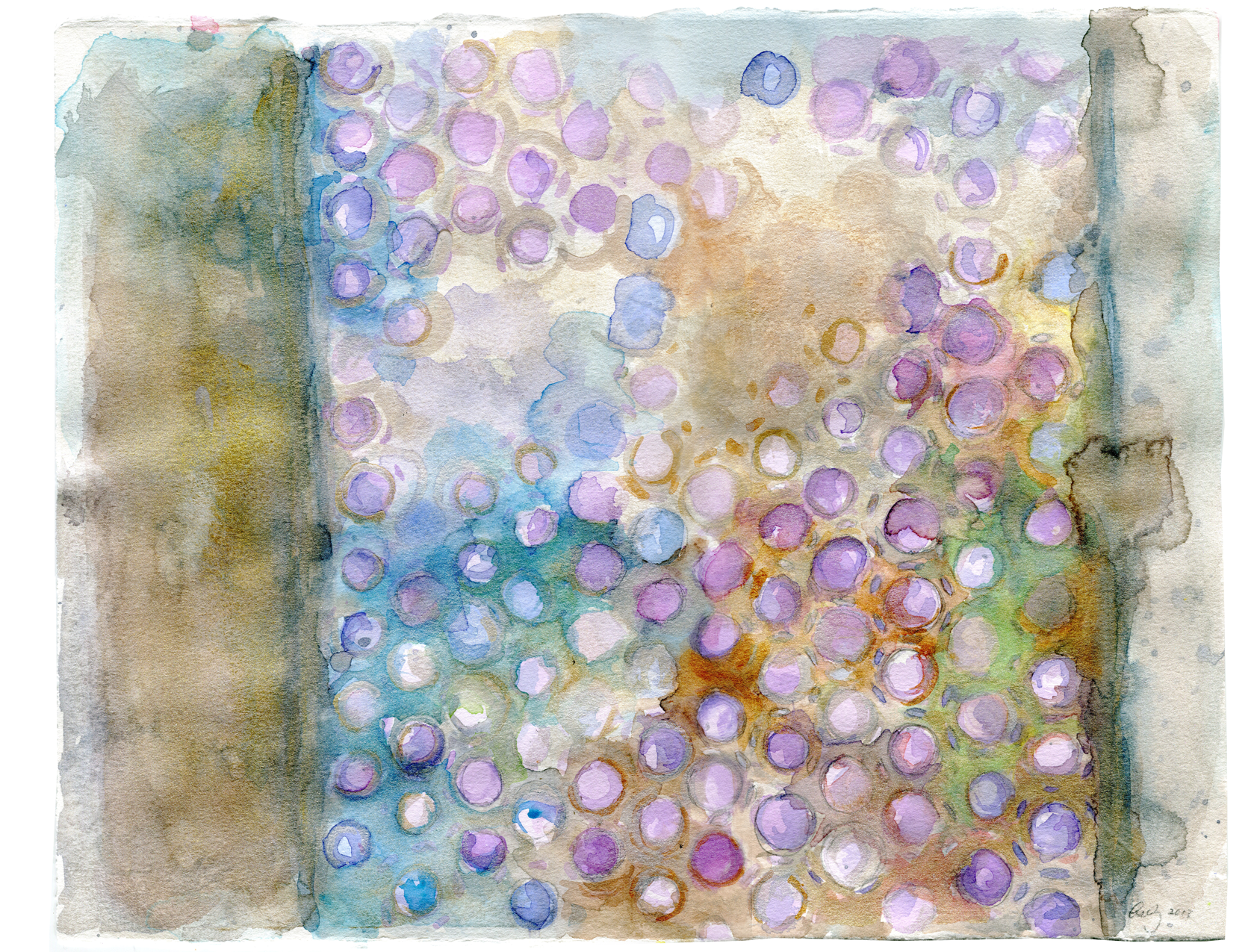 abstract watercolor painting of a soho sidewalk