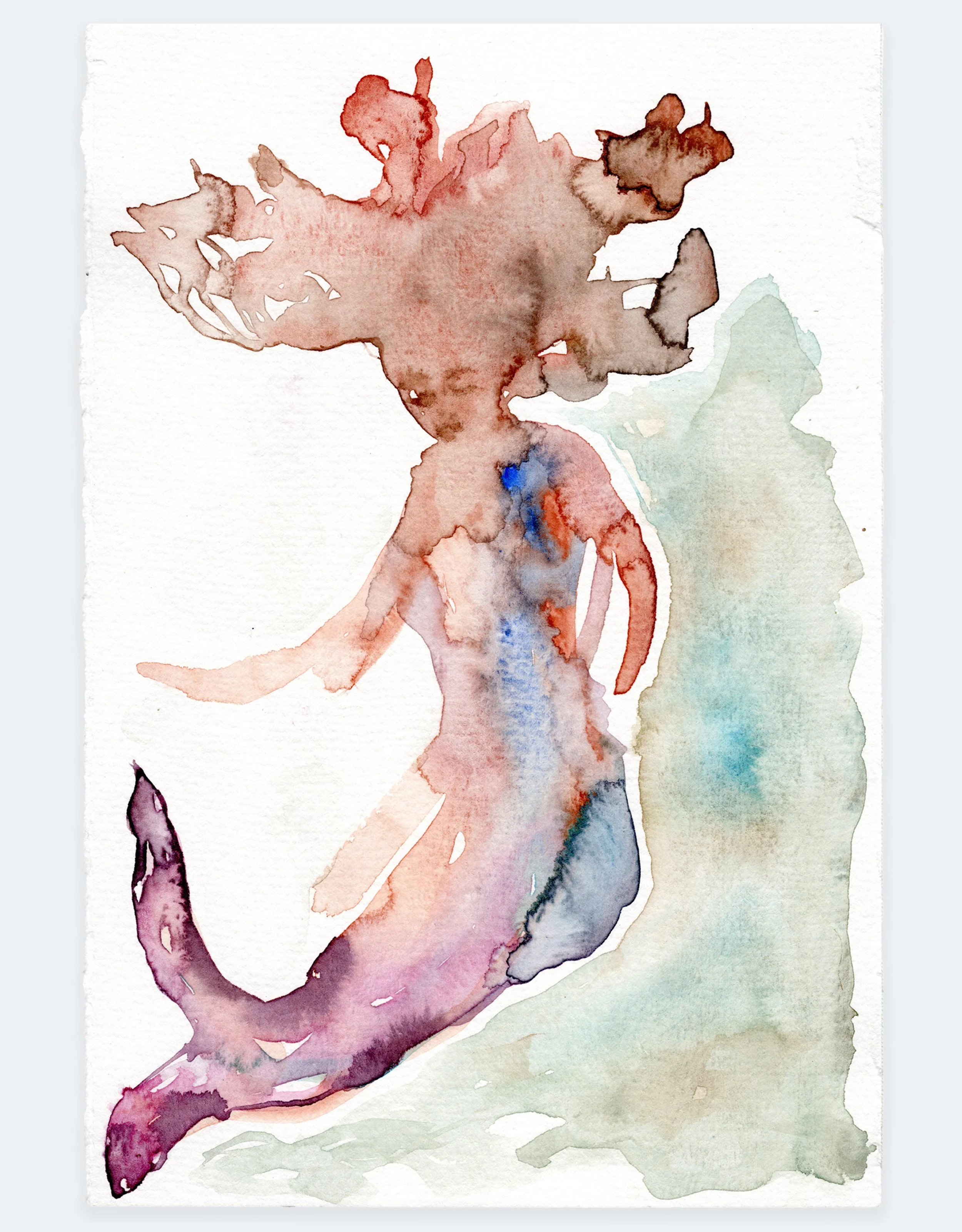 Root, 2024 | watercolor on paper, 10" x 7"