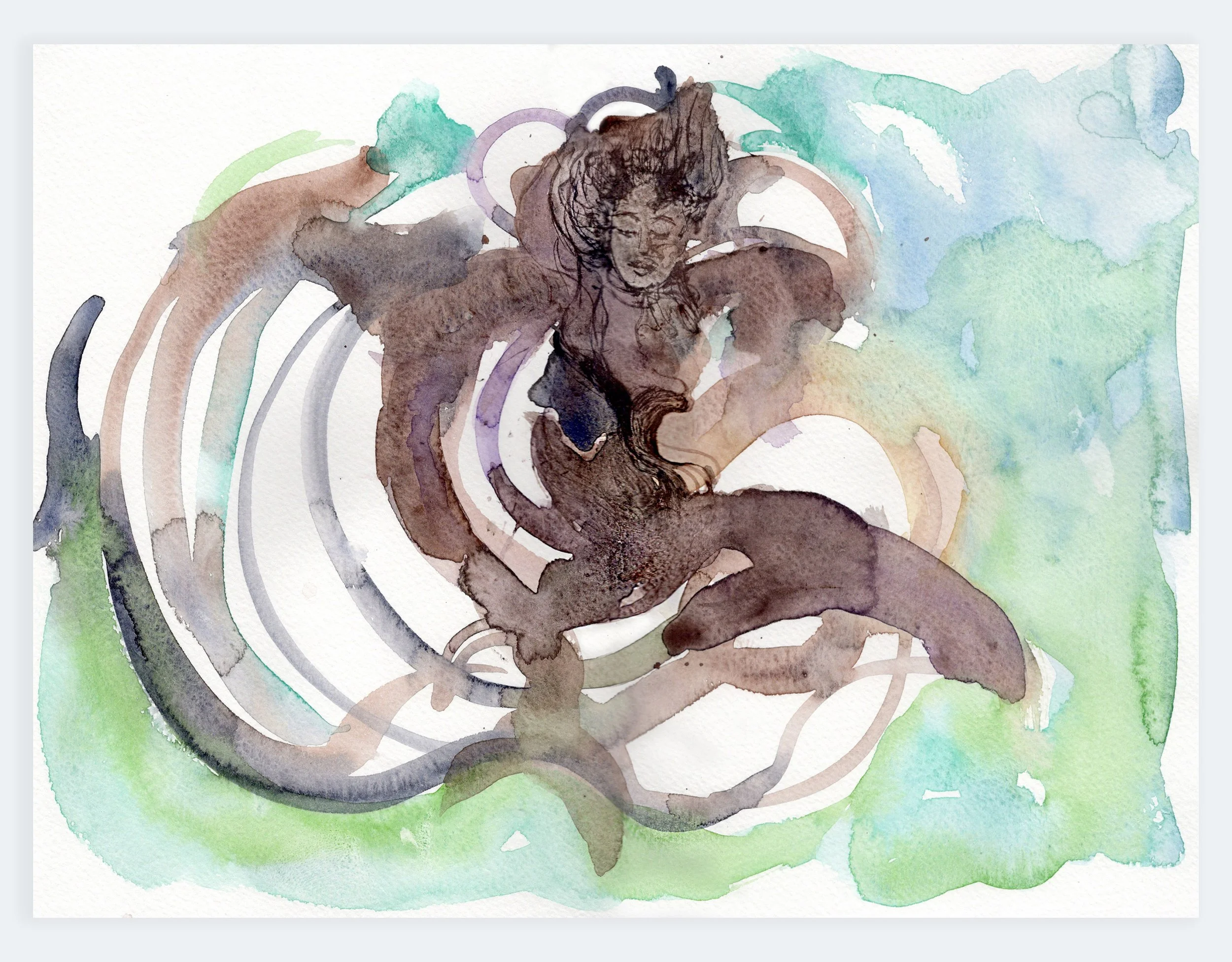 Dwindle, 2024 | watercolor on paper, 9" x 12"