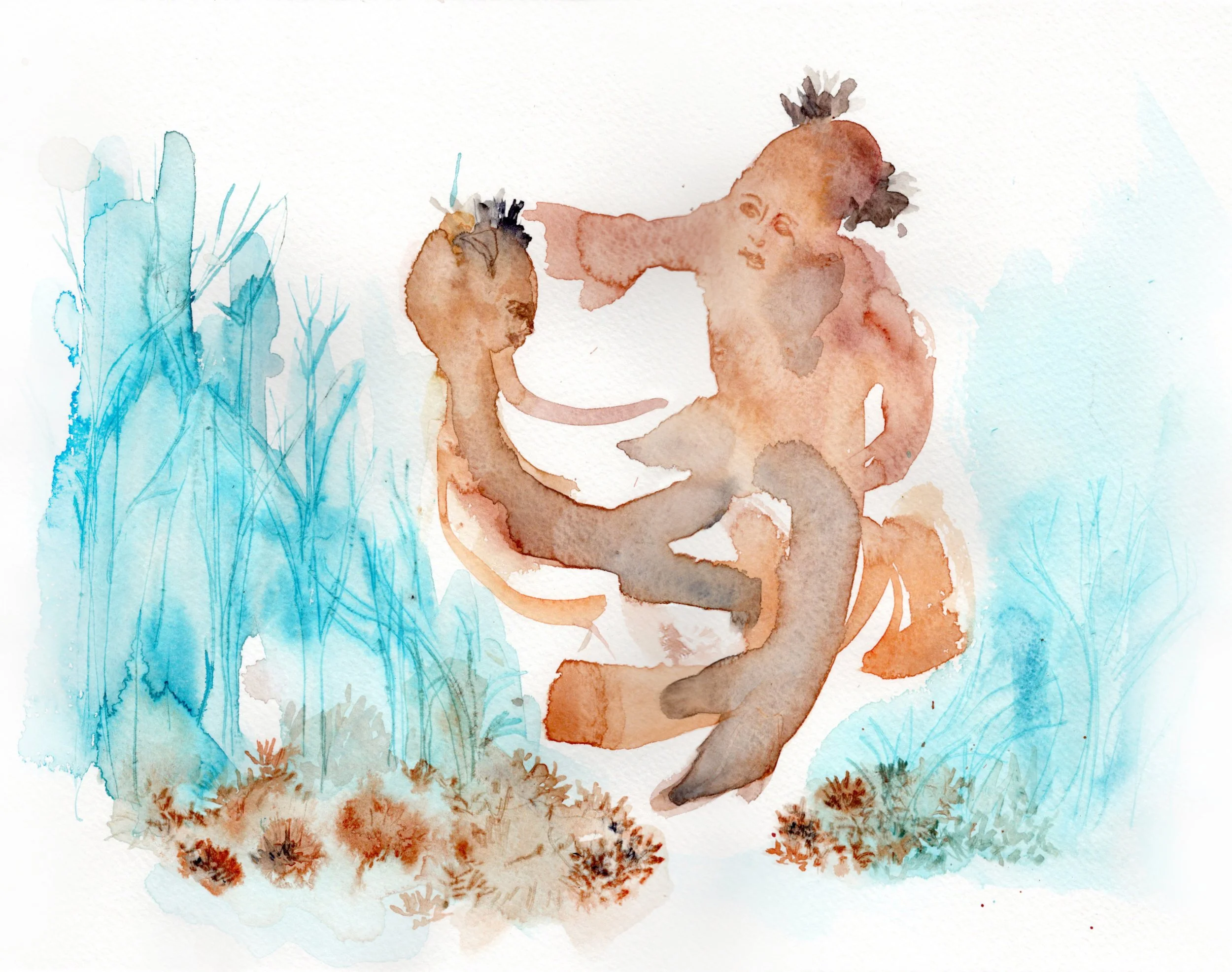 Crowning 
Watercolor on paper
9 x 12"  2025
