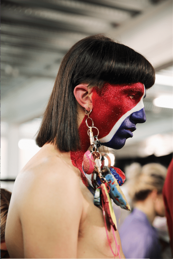 Male model, Charles Jeffrey’s LOVERBOY SS17 Copyright Maryam Eisler & Transglobe