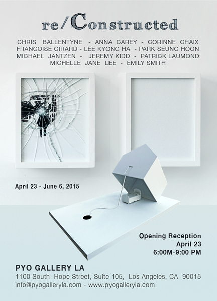 RE/CONSTRUCTED PYO Gallery in Los Angeles presents the group show Re/constructed. The artists works in the show investigate a varied range of perspectives but collectively employ elements of architectural space to reconstruct strange and surreal worlds. Opens April 23 and runs until June 6.