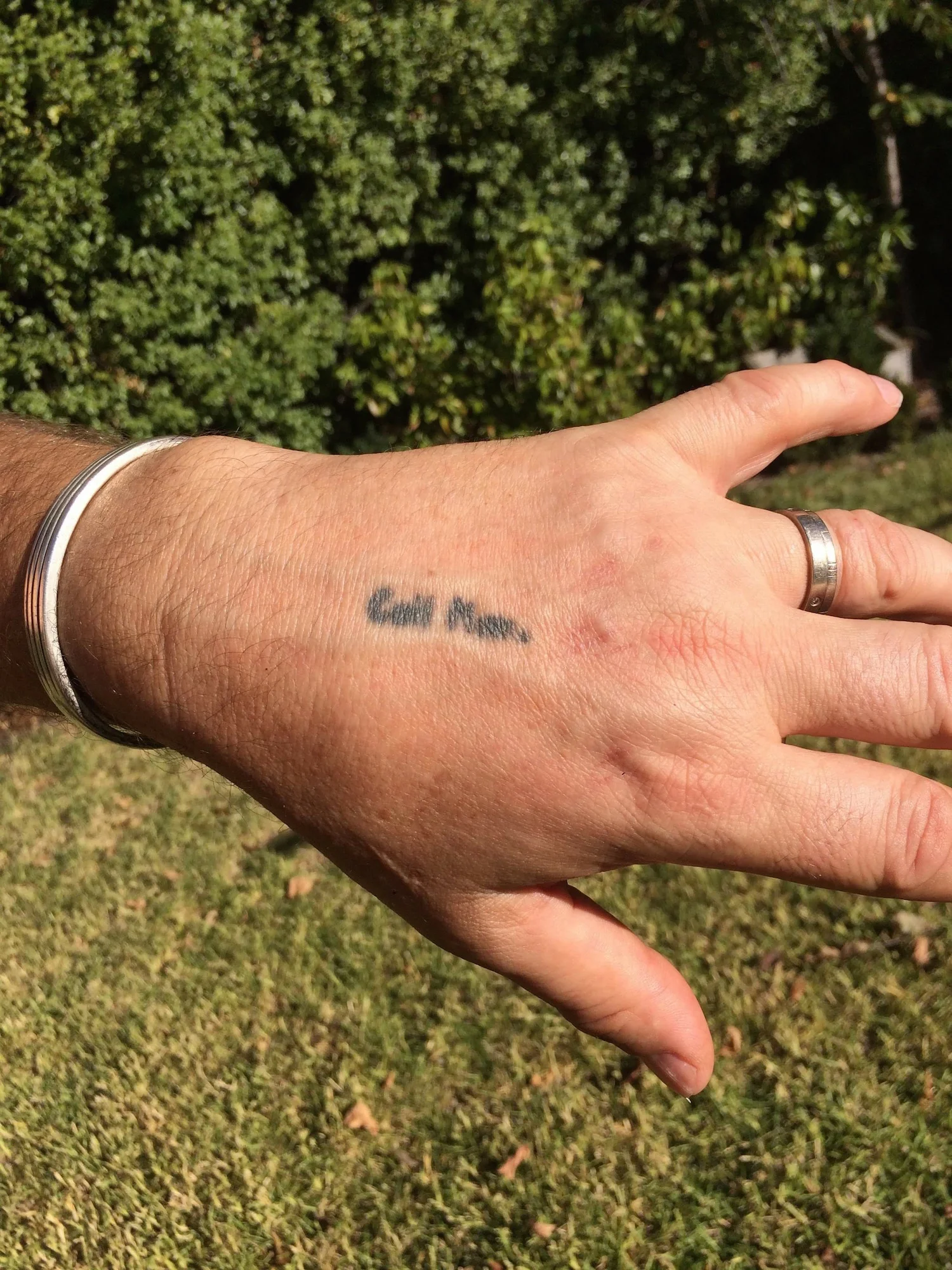 Frank's Call Mum tattoo