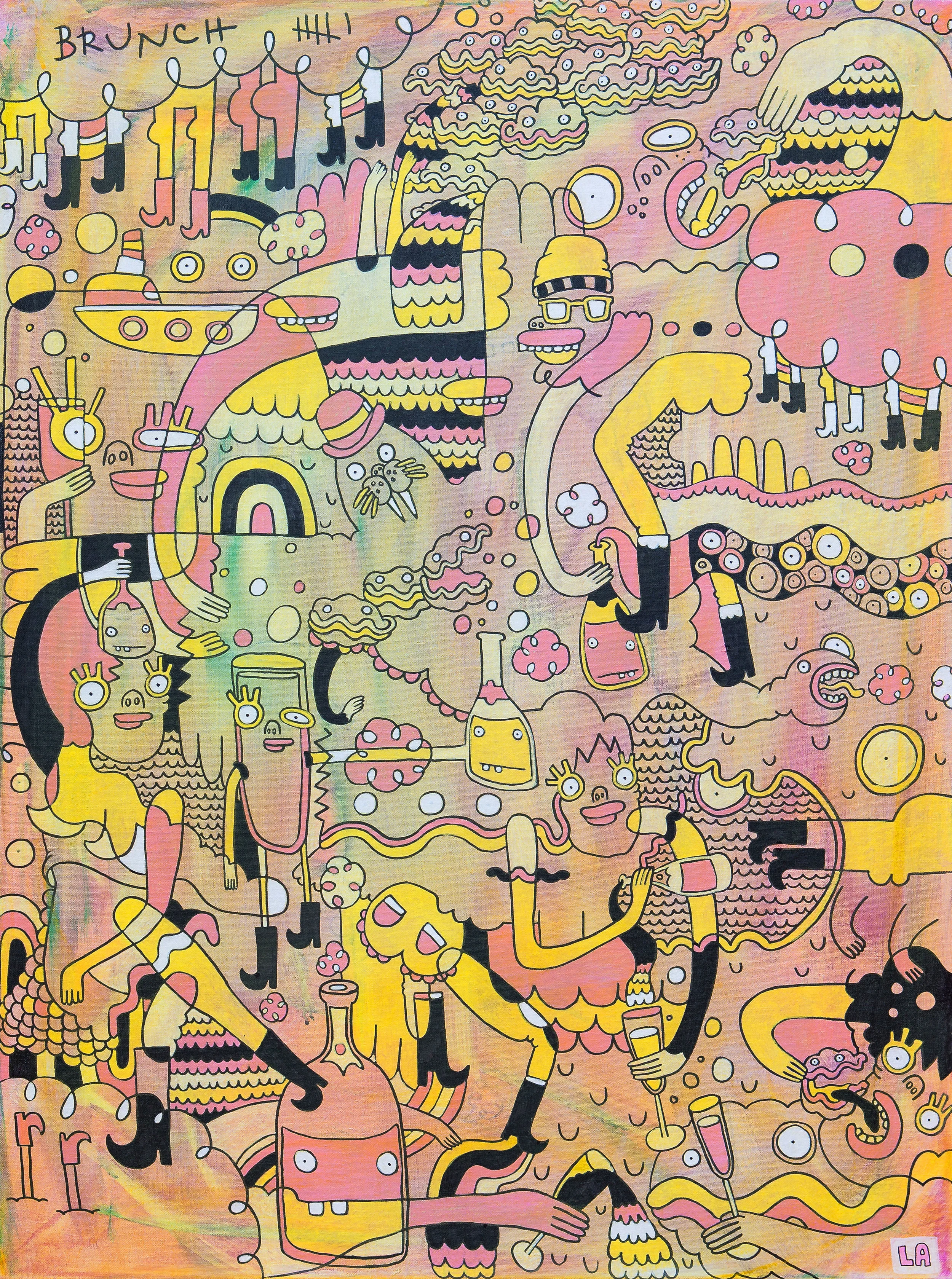 BRUNCH 20''x40'' ACRYLIC ON CANVAS
