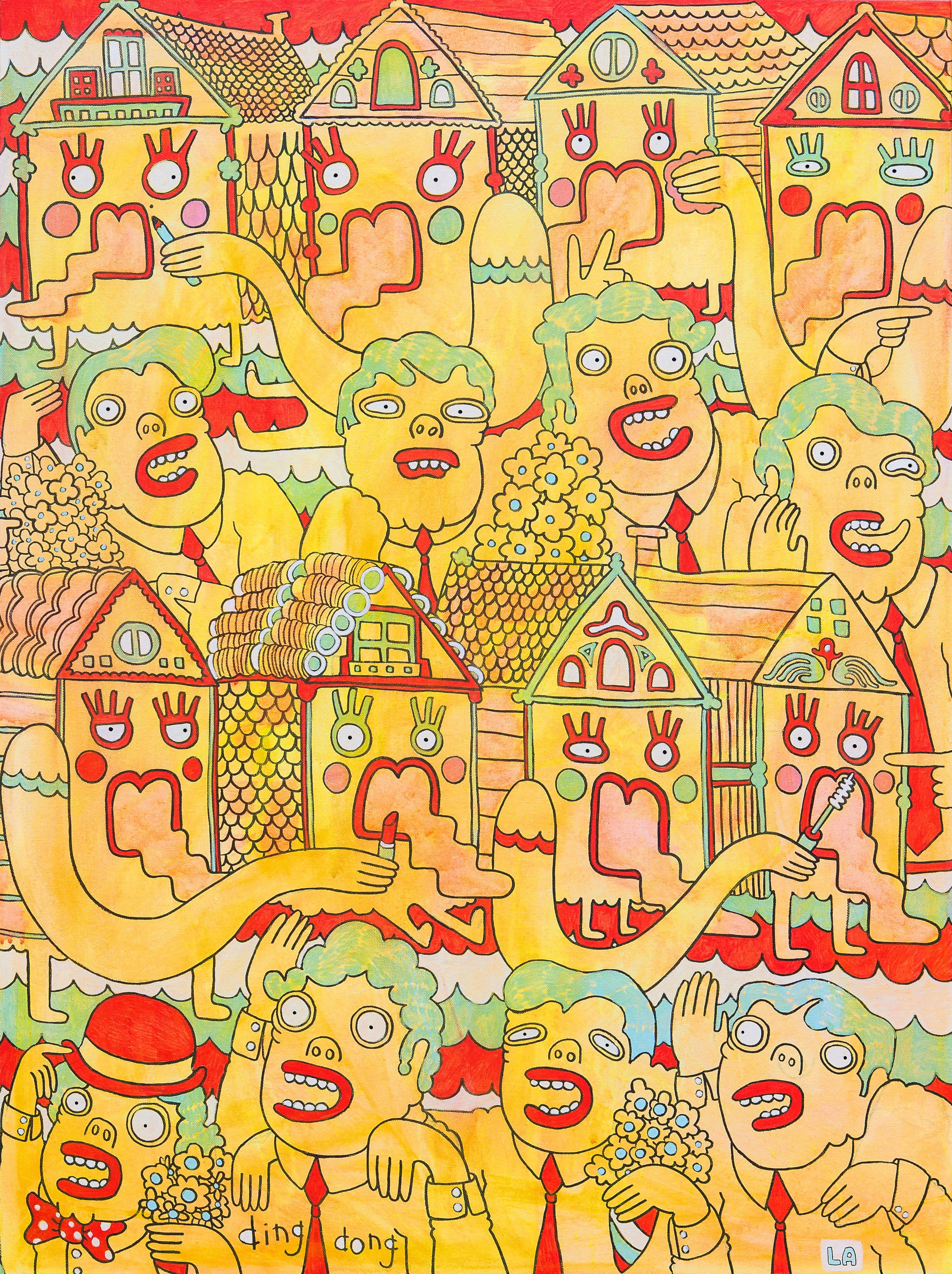 PAINTED LADIES 20''x40'' ACRYLIC ON CANVAS