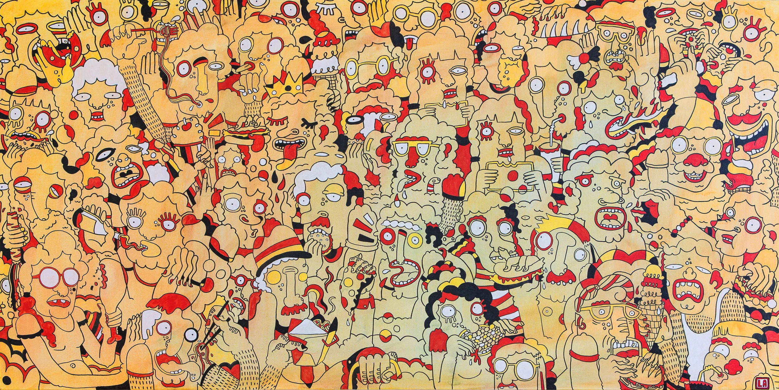 HOT DOG QUEEN 2'x6' ACRYLIC ON CANVAS