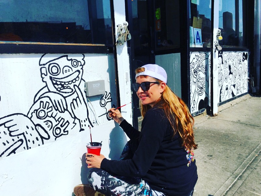 IN PROGRESS SHOT, MOVING RIGHT ALONG IN SUNNY BROOKLYN.