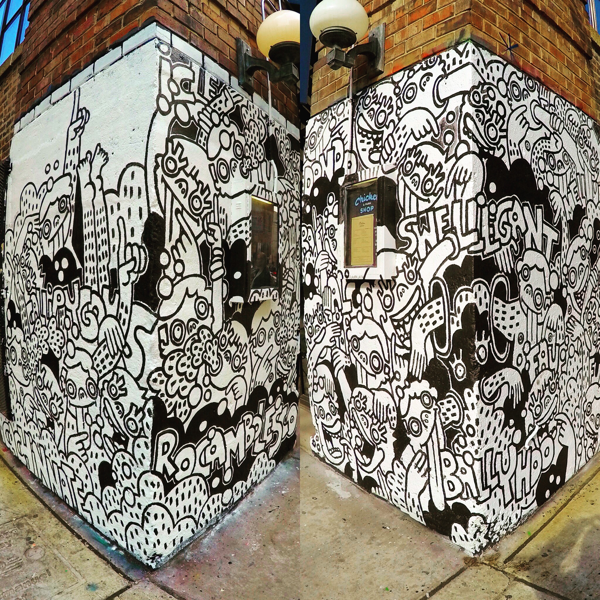 AFTER SHOT OF THE NORTH AND SOUTH CORNERS SIDE BY SIDE.