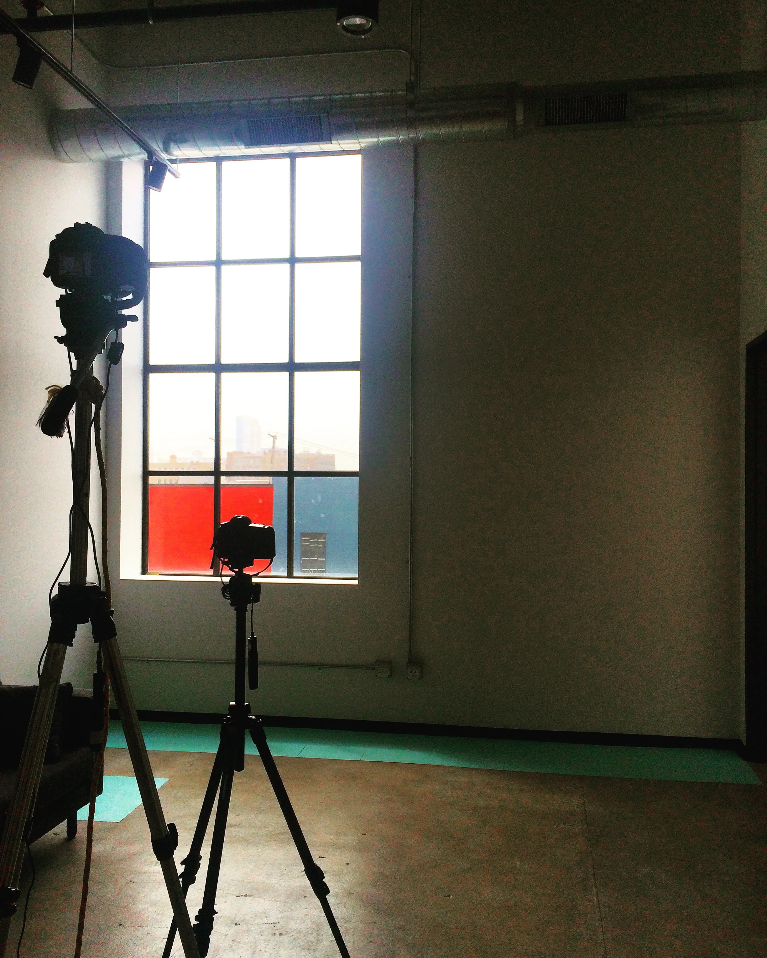 THE BEFORE SHOT WITH TIMELAPSE CAMERAS IN THE FOREGROUND.