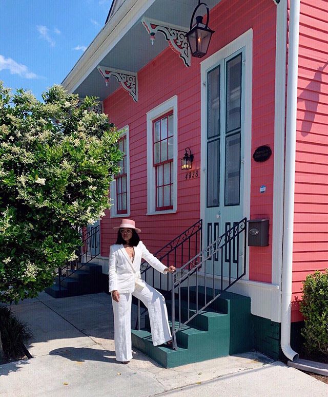 The weather where I&rsquo;m headed for Easter weekend ain&rsquo;t ready for a white linen suit &amp; straw hat so I broke the fit out a little early. #EasterFit