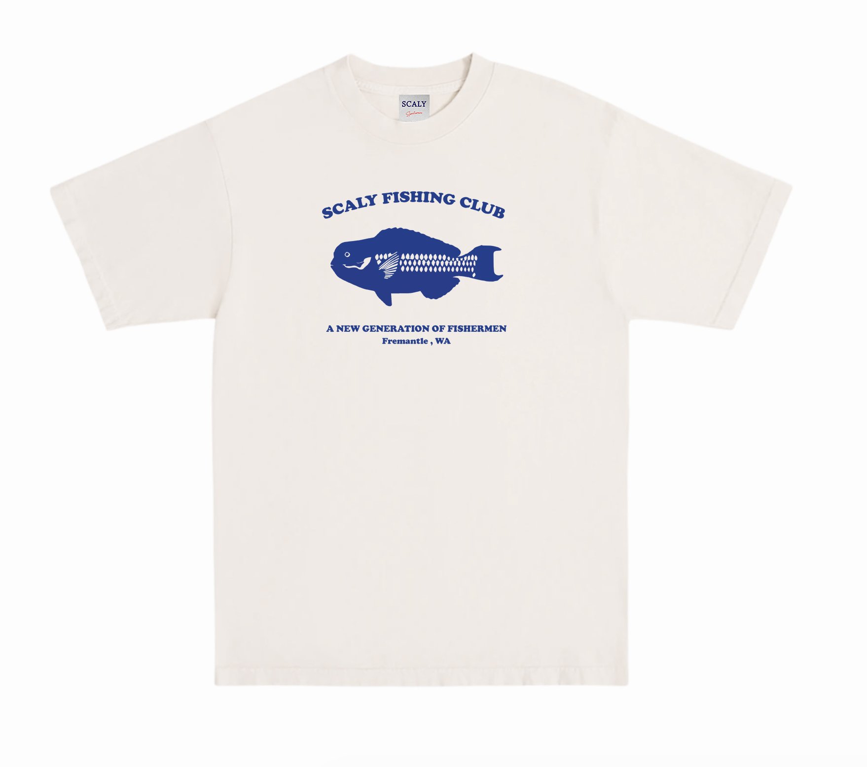 Blue Bone Tee - White