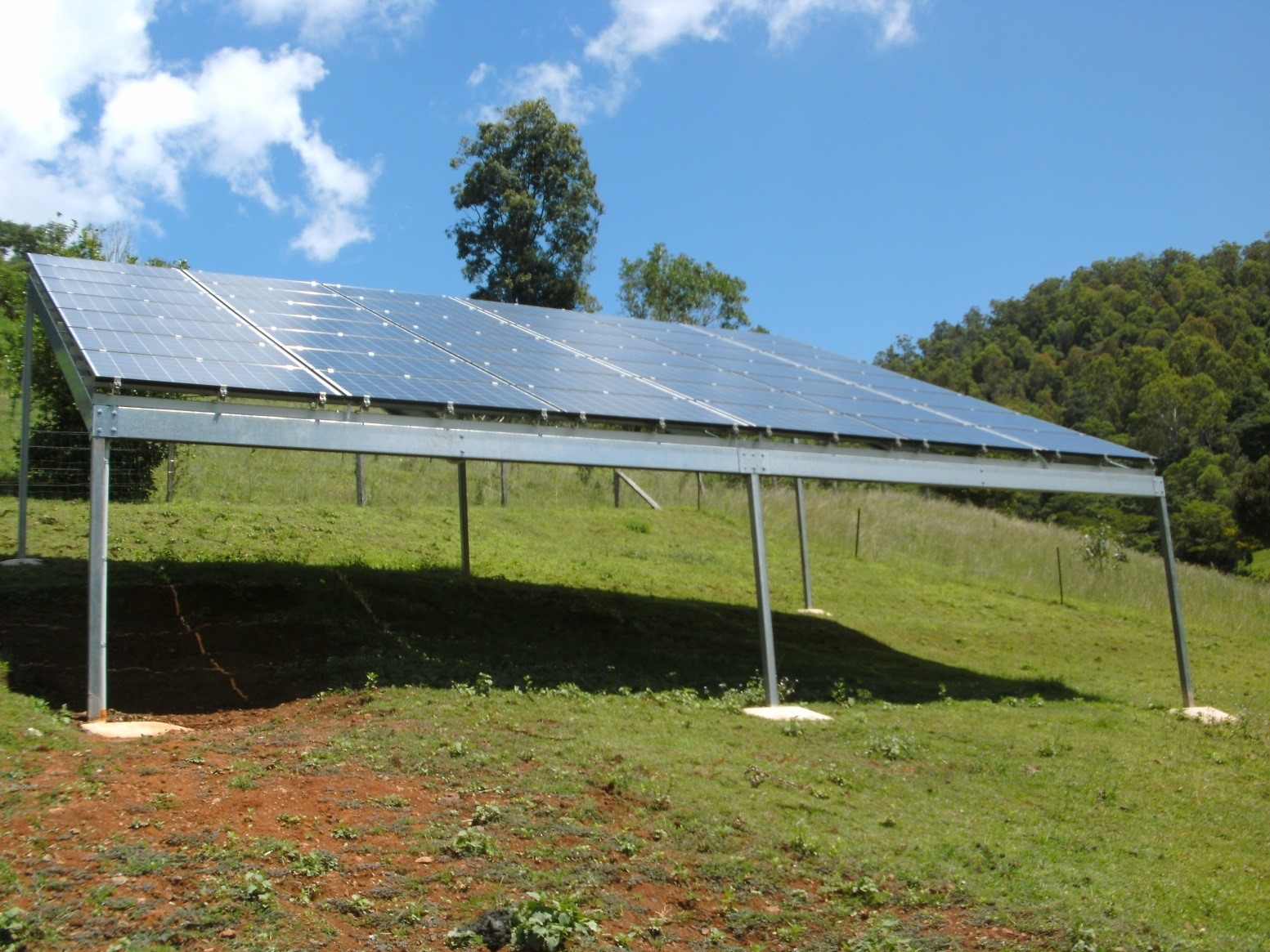 Terry's 10 kw Ground-mounted System in Kenilworth Qld